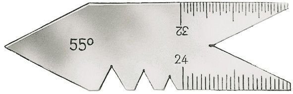 FORUM Spitzgewinde-Stahllehre 55 Grad Produktbild FORUM Spitzgewinde-Stahllehre 55 Grad