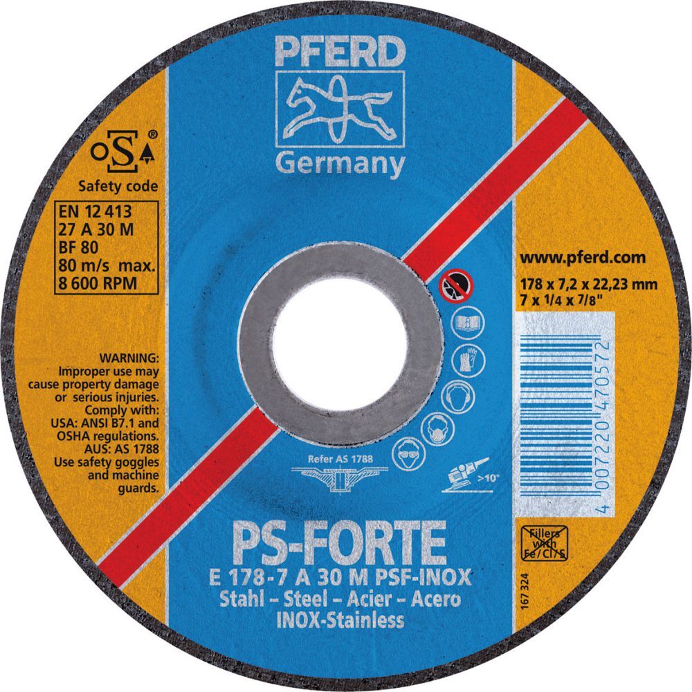 Pferd Schruppscheibe A30MPSF-I.230x8mm gekr. Produktbild Pferd Schruppscheibe A30MPSF-I.230x8mm gekr.