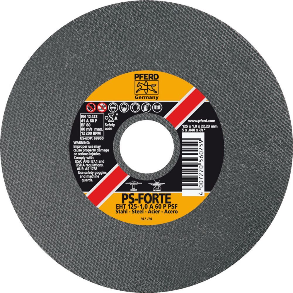 Pferd Trennscheibe A46PPS 115-1,6mm gera. Produktbild Pferd Trennscheibe A46PPS 115-1,6mm gera.