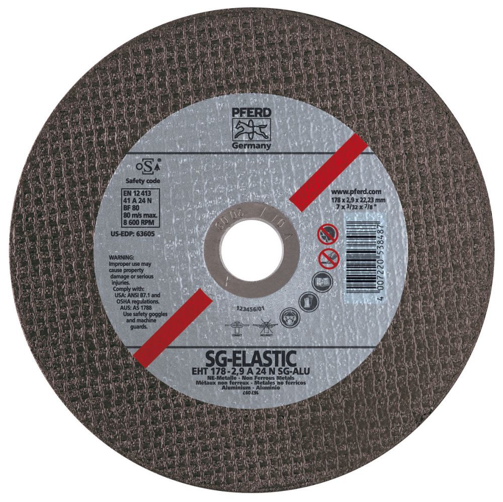 Pferd Trennscheibe A24NSG Alu 178-2,9mm gera. Produktbild Pferd Trennscheibe A24NSG Alu 178-2,9mm gera.