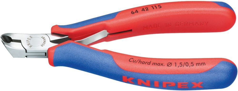 Knipex Elektronik Vornschrägschneider 115mm m.kl.Facette Produktbild Knipex Elektronik Vornschrägschneider 115mm m.kl.Facette