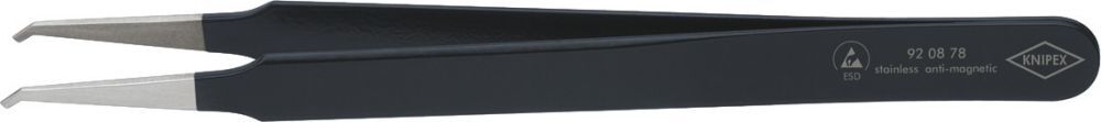 Knipex ESD-Pinzette gewinkelt 120mm schwarz Produktbild Knipex ESD-Pinzette gewinkelt 120mm schwarz