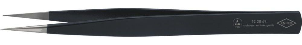 Knipex ESD-Pinzette 130mm schwarz Produktbild Knipex ESD-Pinzette 130mm schwarz
