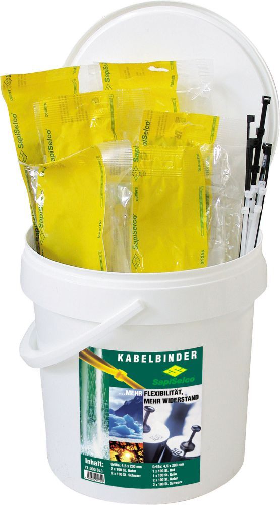 Sapi Selco Kabelbinder-Set Nylon 1000tlg. Produktbild Sapi Selco Kabelbinder-Set Nylon 1000tlg.
