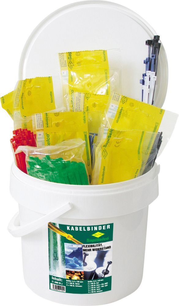 Kabelbinder-Set Nylon 1500tlg. Sapi Kabelbinder-Set Nylon 1500tlg. Sapi