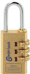 Burg Messing-Hangschloss Combi Lock 80/40 mm Burg Messing-Hangschloss Combi Lock 80/40 mm