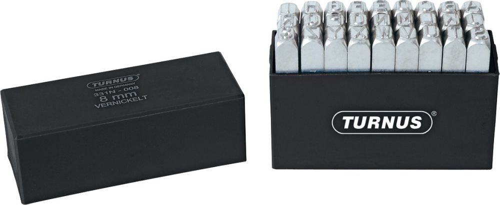 Turnus Schlagbuchstabensatz SH 5mm vernickelt Produktbild Turnus Schlagbuchstabensatz SH 5mm vernickelt