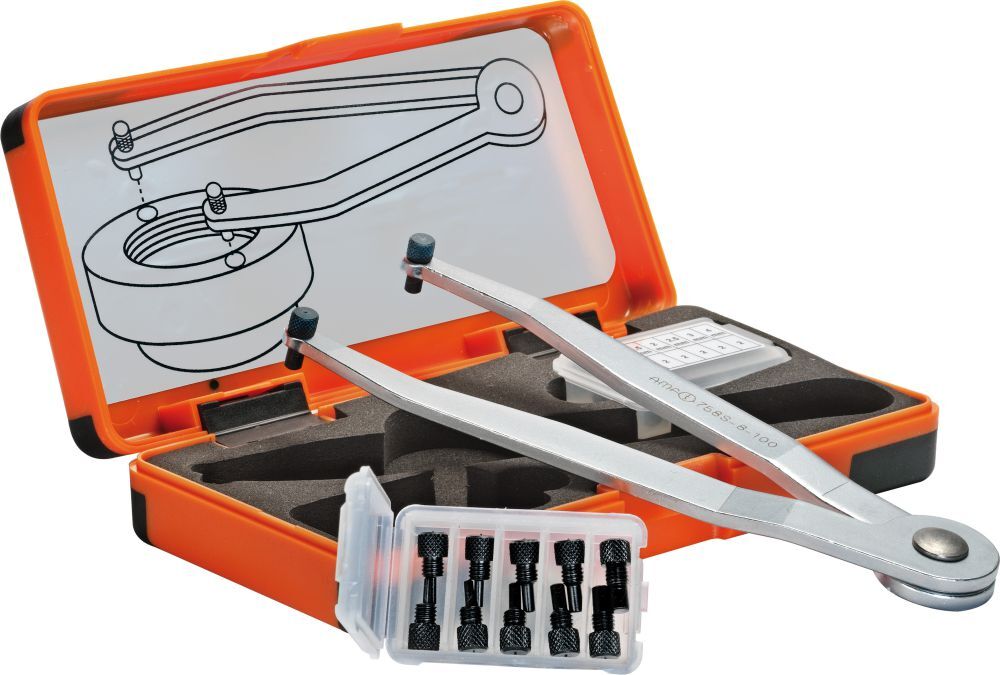 AMF Stirnlochschlüssel -Satz verstellbar 8-100mm Produktbild AMF Stirnlochschlüssel -Satz verstellbar 8-100mm