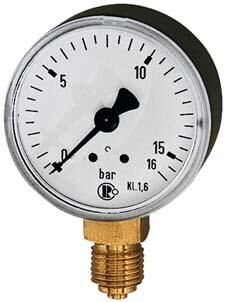 Manometer D 40 mm 0-10 bar G1/8 steh. Produktbild Manometer D 40 mm 0-10 bar G1/8 steh.