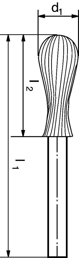 Pferd Frässtift HSS 641230 3 6mm 12x30 mm Produktbild Pferd Frässtift HSS 641230 3 6mm 12x30 mm bild 2