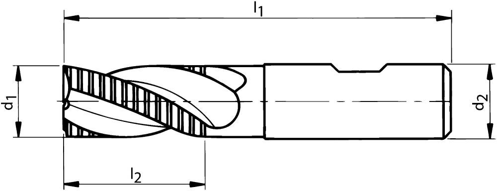 FORUM Schruppfräser D844K TiAlN 6,0mm NR Z3 Produktbild FORUM Schruppfräser D844K TiAlN 6,0mm NR Z3 bild 2