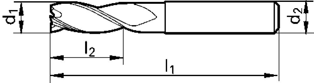 FORUM Schaftfräser D6527L VHM 3,0mm HA Z 3 FORUM Schaftfräser D6527L VHM 3,0mm HA Z 3