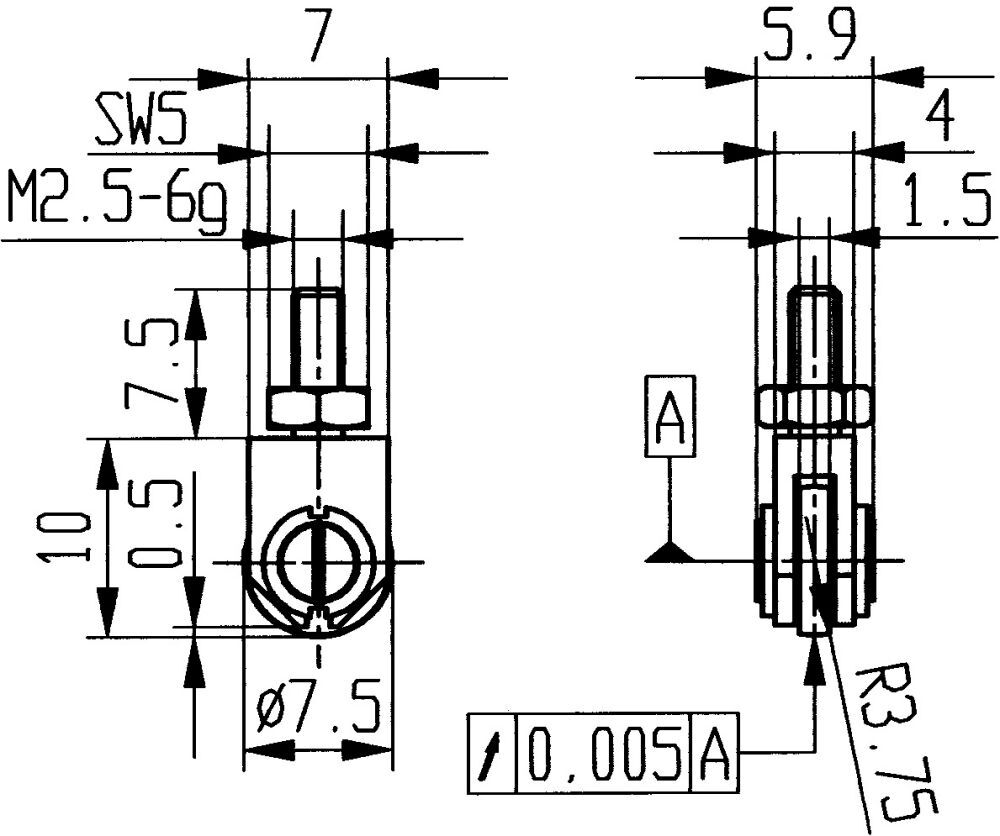 Käfer Messeinsatz Stahl Abb.22/ 7,5mm Produktbild Käfer Messeinsatz Stahl Abb.22/ 7,5mm