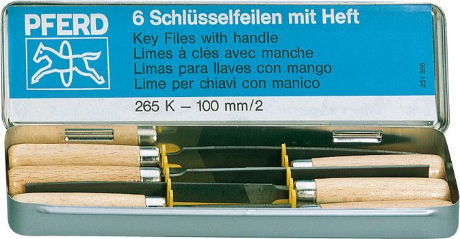 Pferd Schlüsselfeilen im 6 teiligen Satz 100 mm lang H2 Produktbild Pferd Schlüsselfeilen im 6 teiligen Satz 100 mm lang H2