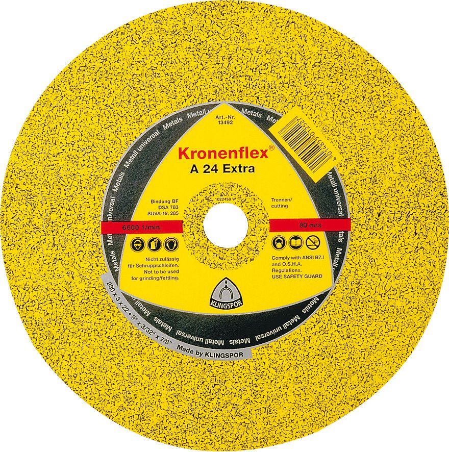 Klingspor Trennscheibe A24 Extra 230x3,0mm gera. Produktbild Klingspor Trennscheibe A24 Extra 230x3,0mm gera.