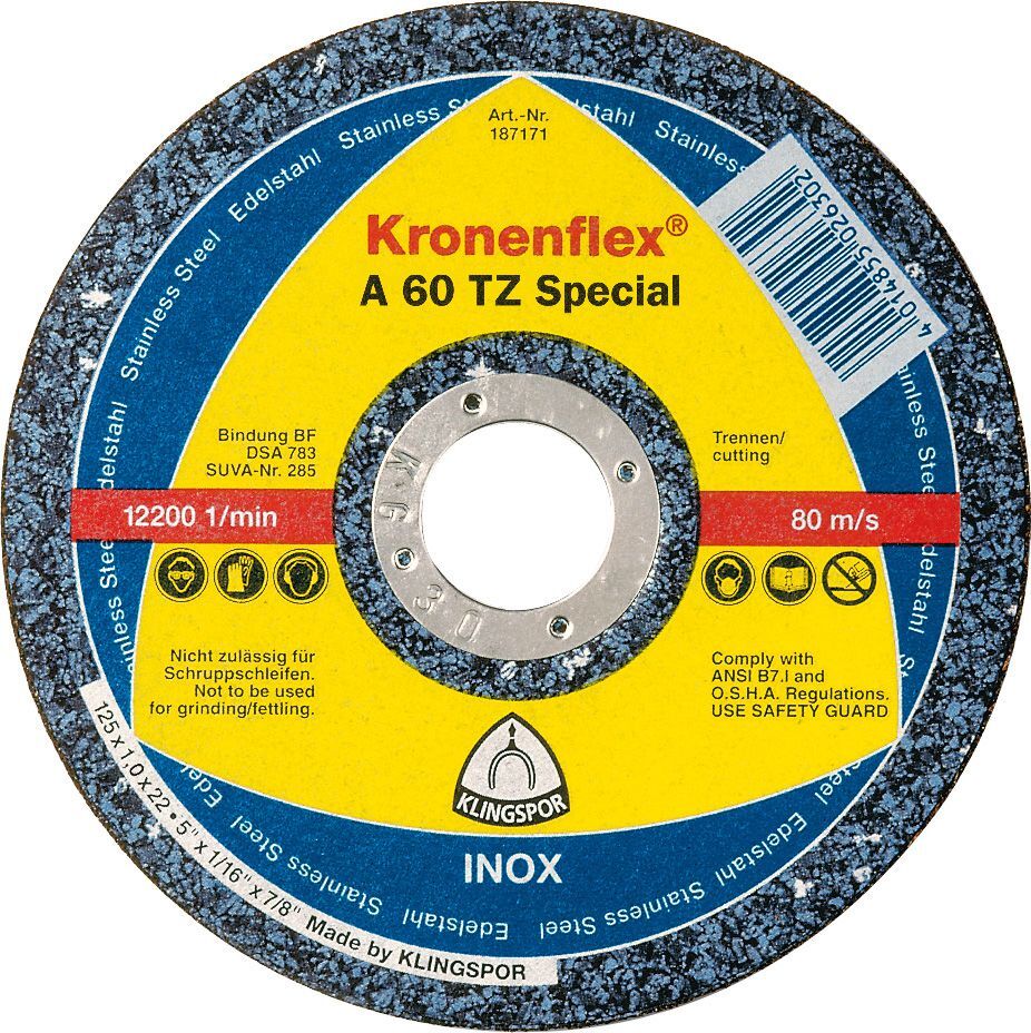 Klingspor Trennscheibe A60TZ 125x1,0mm gera. Klingspor Trennscheibe A60TZ 125x1,0mm gera.
