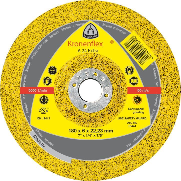 Klingspor Schruppscheibe A24 Extra 115x6mm gekr. Produktbild Klingspor Schruppscheibe A24 Extra 115x6mm gekr.