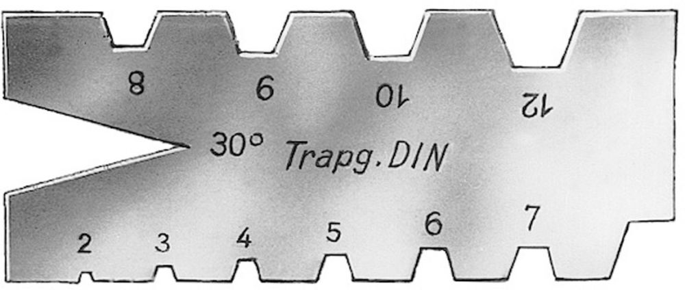 FORUM Trapezgewinde-Stahllehre DIN103 stg.2-12mm Produktbild FORUM Trapezgewinde-Stahllehre DIN103 stg.2-12mm