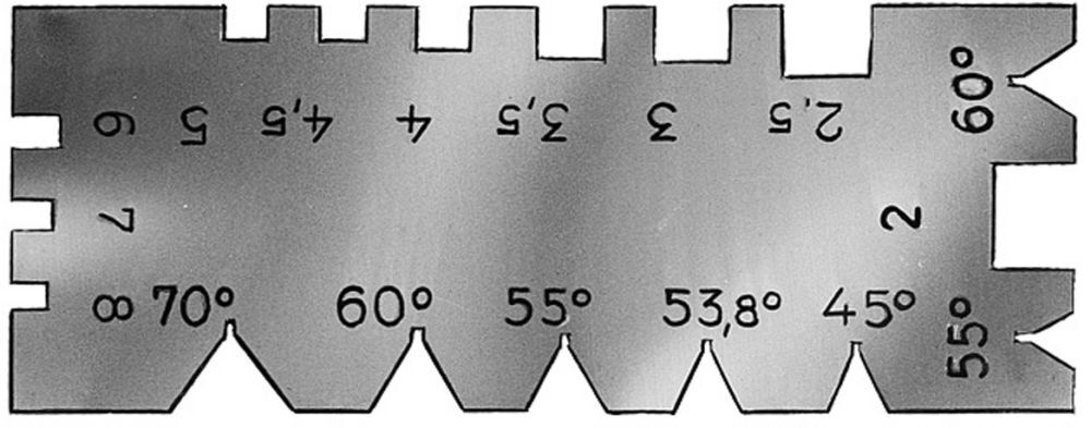 FORUM Dreh/Gewinde-Stahllehre kombi Produktbild FORUM Dreh/Gewinde-Stahllehre kombi