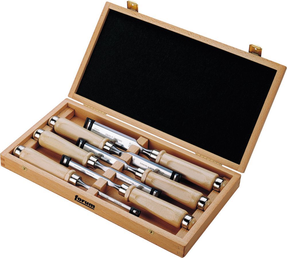 FORUM Stechbeitel-Satz Holzheft6tlg.im Holzkasten Produktbild FORUM Stechbeitel-Satz Holzheft6tlg.im Holzkasten