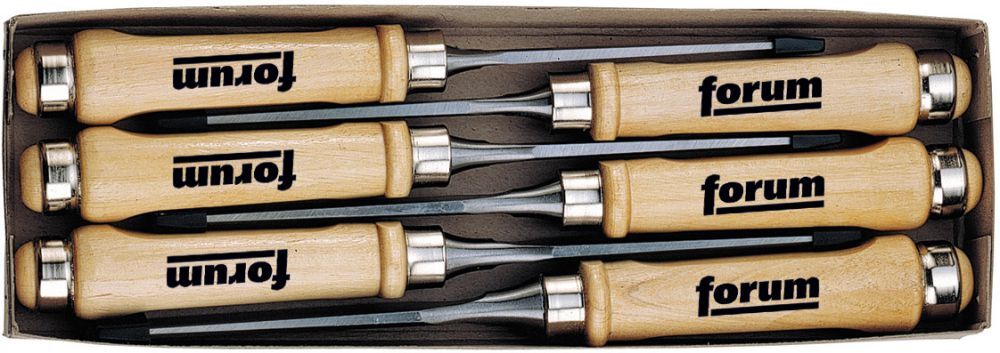 FORUM Stechbeitel-Satz Holzheft6tlg. Produktbild FORUM Stechbeitel-Satz Holzheft6tlg.