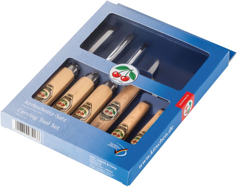 Kirsche Kerbschnitzwerkzeug 6tlg. Nr.3406 Produktbild Kirsche Kerbschnitzwerkzeug 6tlg. Nr.3406