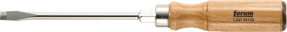 FORUM Schraubendreher Holzheft 12,0x1,4x200mm Produktbild FORUM Schraubendreher Holzheft 12,0x1,4x200mm
