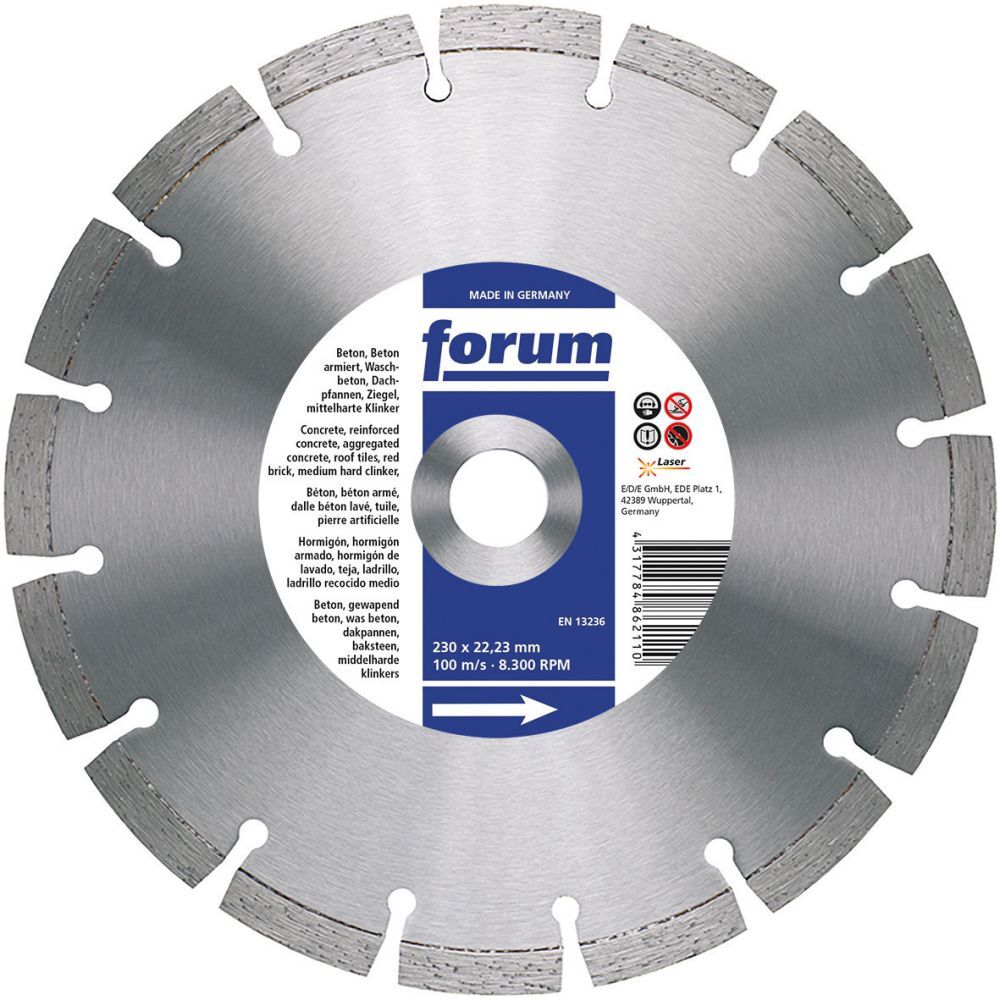FORUM Diamant Trennscheibe Laser 115x22,2x2,3mm FORUM Diamant Trennscheibe Laser 115x22,2x2,3mm