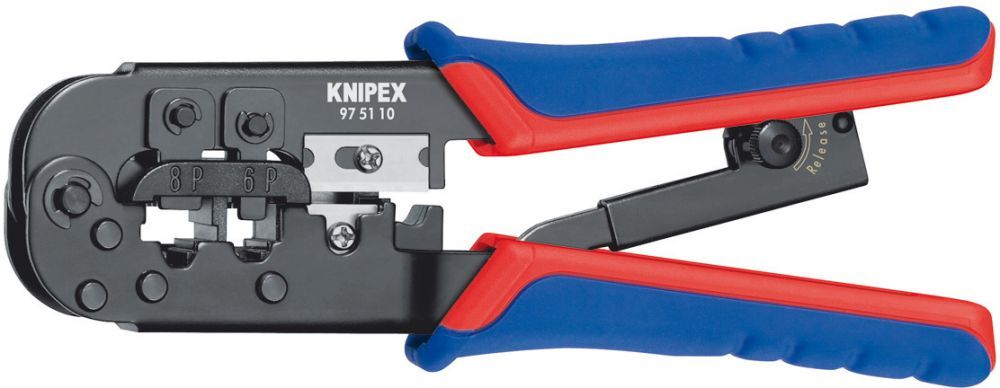 Knipex Crimp-Hebelzange 6/8-polig Western Produktbild Knipex Crimp-Hebelzange 6/8-polig Western