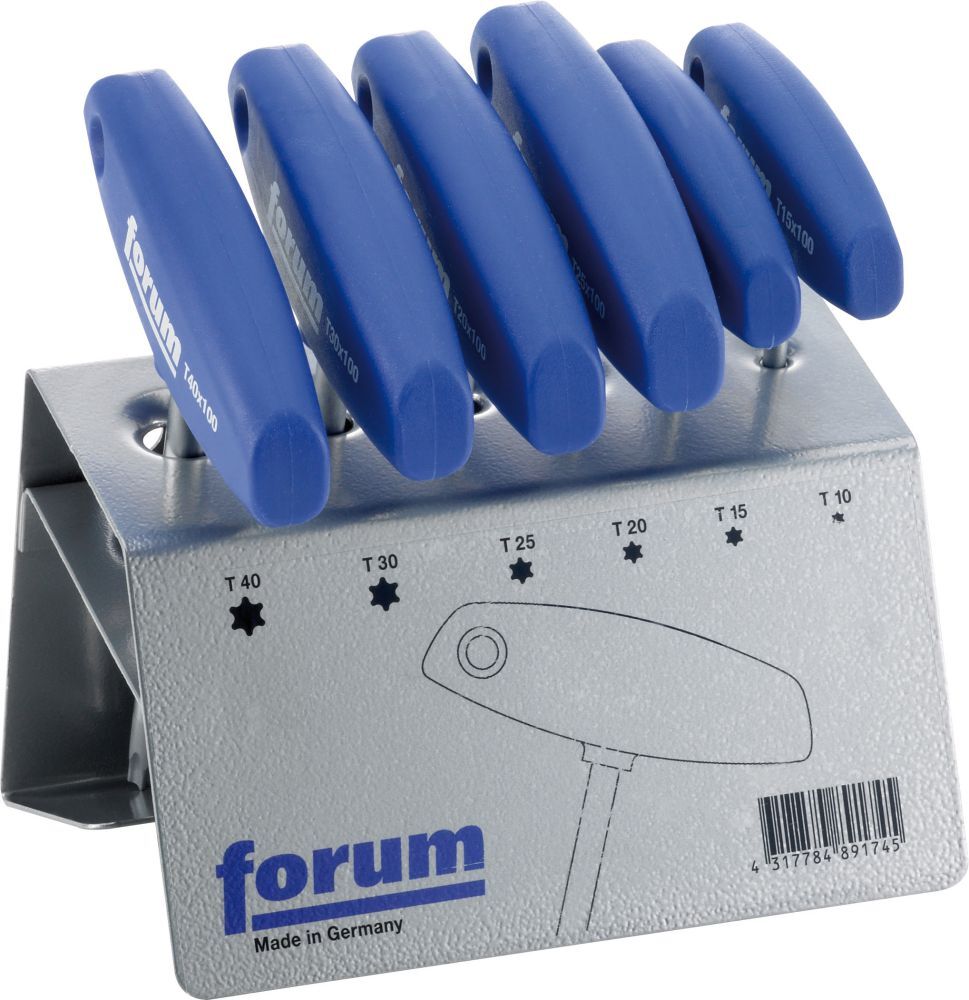 FORUM Schraubendreher Torx T-GriffT 10-40 im Ständer FORUM Schraubendreher Torx T-GriffT 10-40 im Ständer