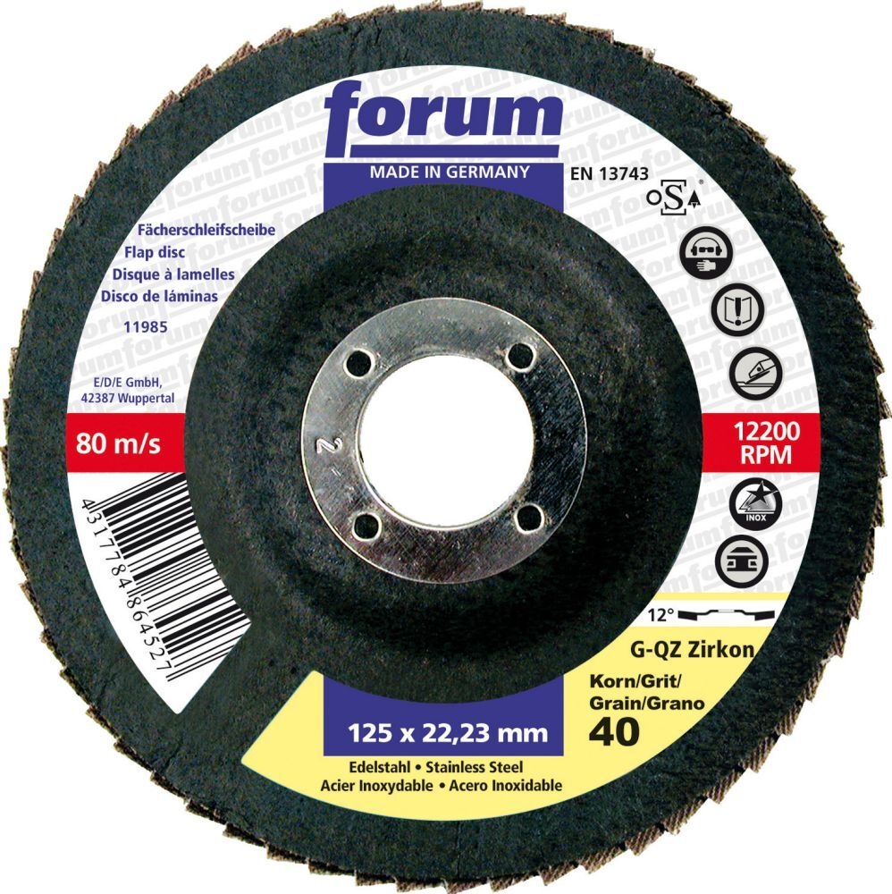 FORUM Schleifmopteller 12 Grad 115mm K 80 gew. FORUM Schleifmopteller 12 Grad 115mm K 80 gew.