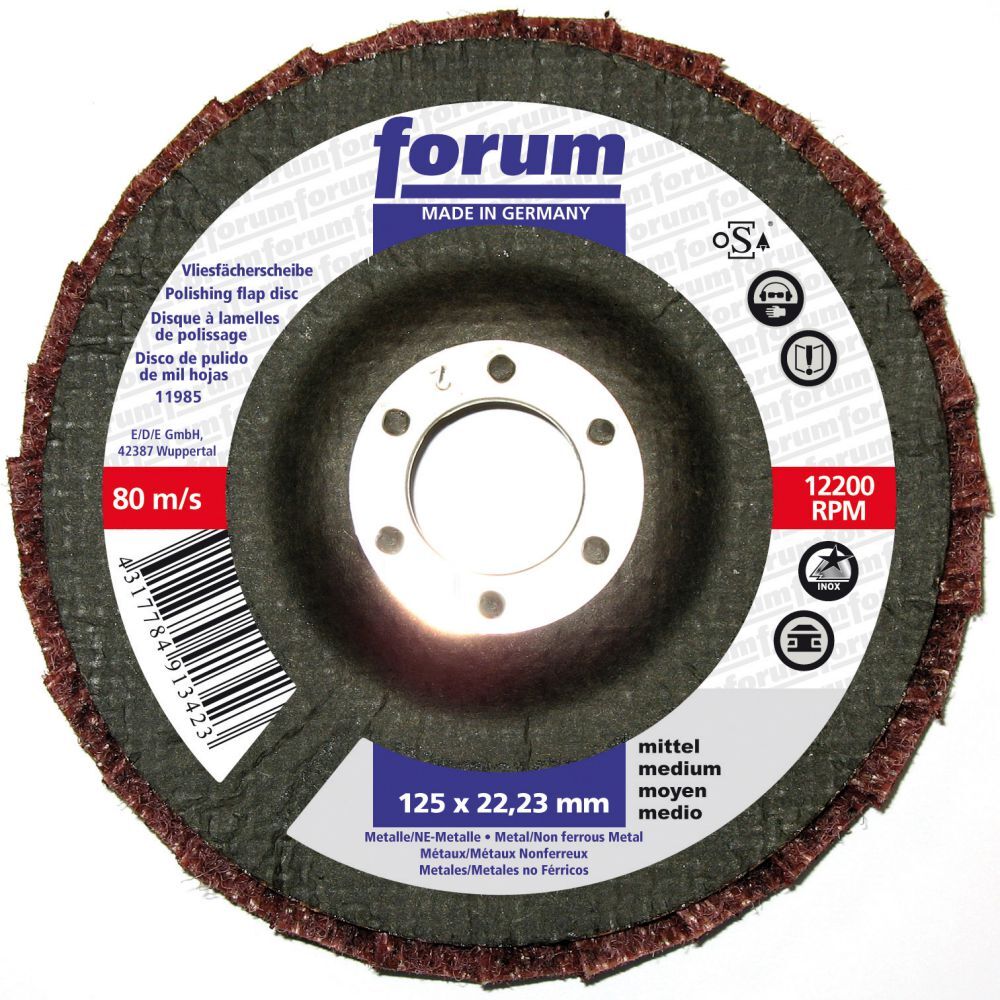 FORUM Fächerschleifscheibe Vlies 115mm crs Produktbild FORUM Fächerschleifscheibe Vlies 115mm crs