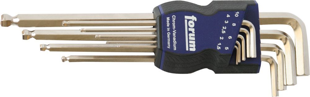 FORUM Winkelschraubendreher Satz. 1,5-10mm Kugelk. Produktbild FORUM Winkelschraubendreher Satz. 1,5-10mm Kugelk.