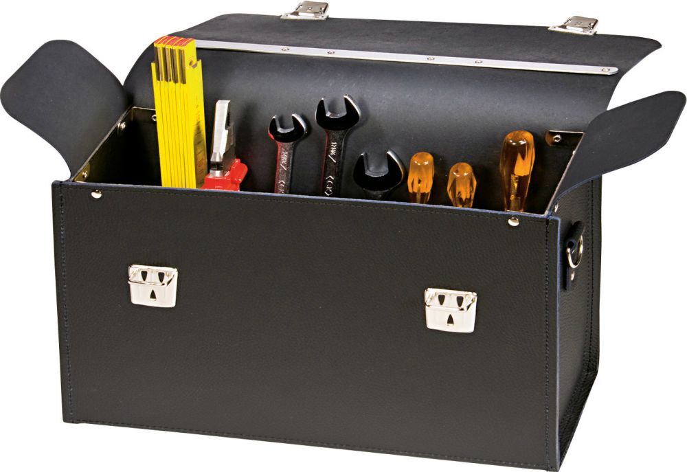 FORUM Werkzeug-Tasche Leder 370x110x260mm Produktbild FORUM Werkzeug-Tasche Leder 370x110x260mm