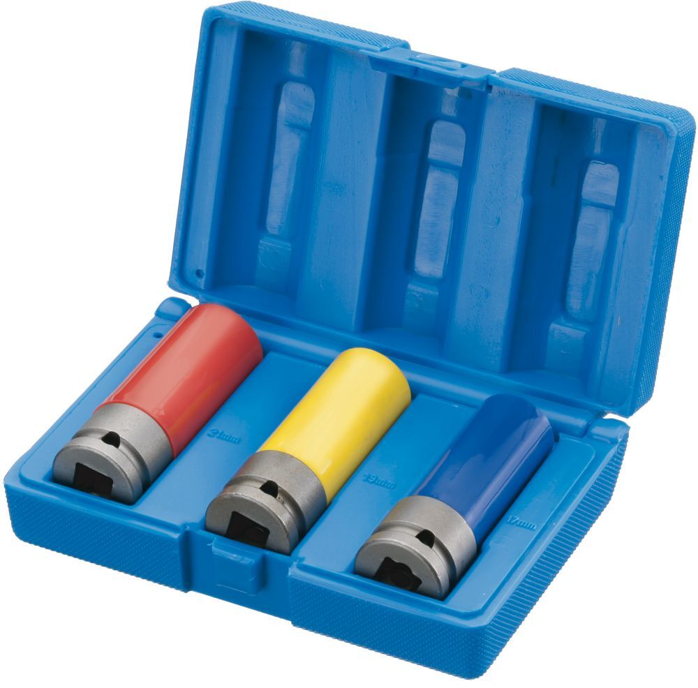 ASW Kraft-Steckschlüssel-Einsatz1/2" 3tlg. m.Kst.-Hülle Produktbild ASW Kraft-Steckschlüssel-Einsatz1/2" 3tlg. m.Kst.-Hülle