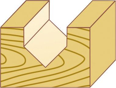 FORTIS V-Nutfräser HW 11x14x45 S8 Produktbild FORTIS V-Nutfräser HW 11x14x45 S8 bild 2