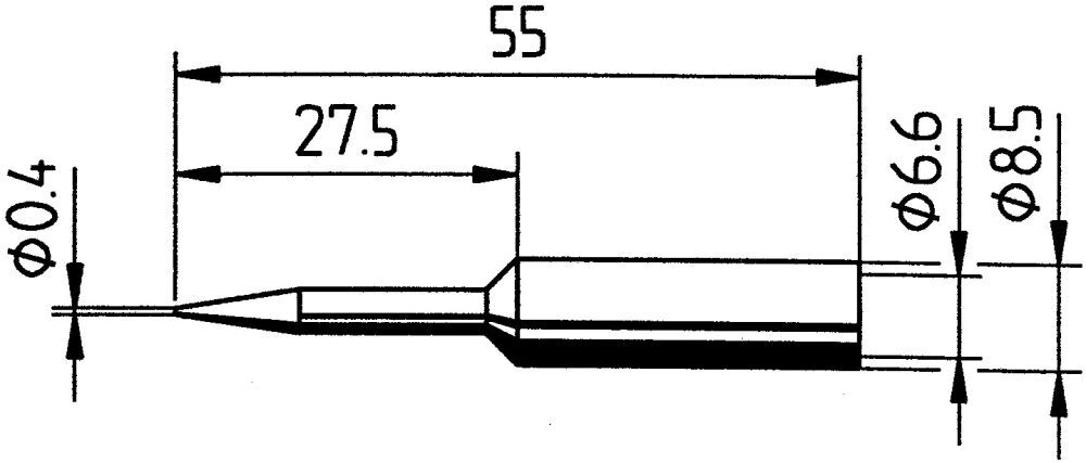 Ersa Lötspitze 0,4 mm Verlängerung Nr.0832UDLF Produktbild Ersa Lötspitze 0,4 mm Verlängerung Nr.0832UDLF