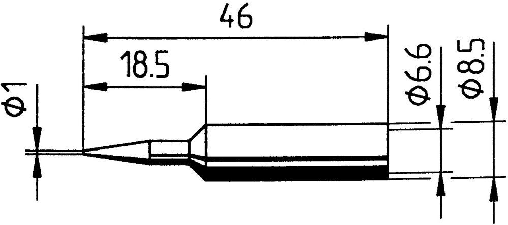 Ersa Lötspitze 0,8mm Verlängerung Nr.0832SDLF Produktbild Ersa Lötspitze 0,8mm Verlängerung Nr.0832SDLF
