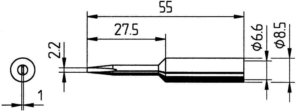 Ersa Lötspitze meißelform 2,2mm Verlängerung Nr.0832KDLF Produktbild Ersa Lötspitze meißelform 2,2mm Verlängerung Nr.0832KDLF