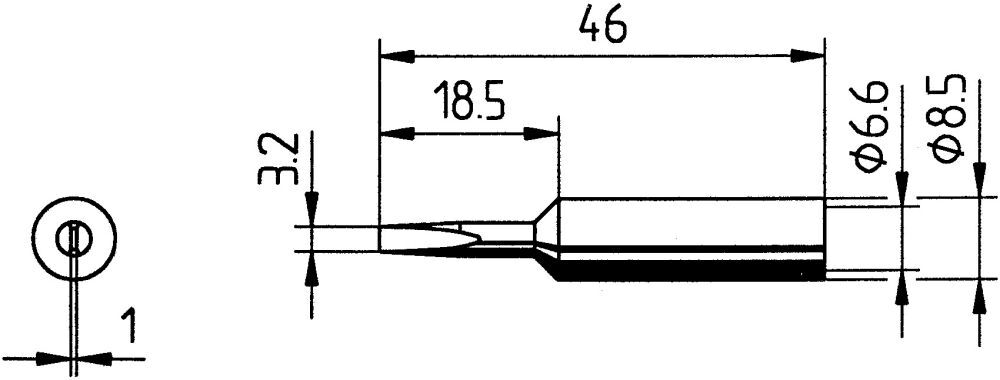 Ersa Lötspitze meißelform 3,2mm SB Nr.0832EDLF Produktbild Ersa Lötspitze meißelform 3,2mm SB Nr.0832EDLF