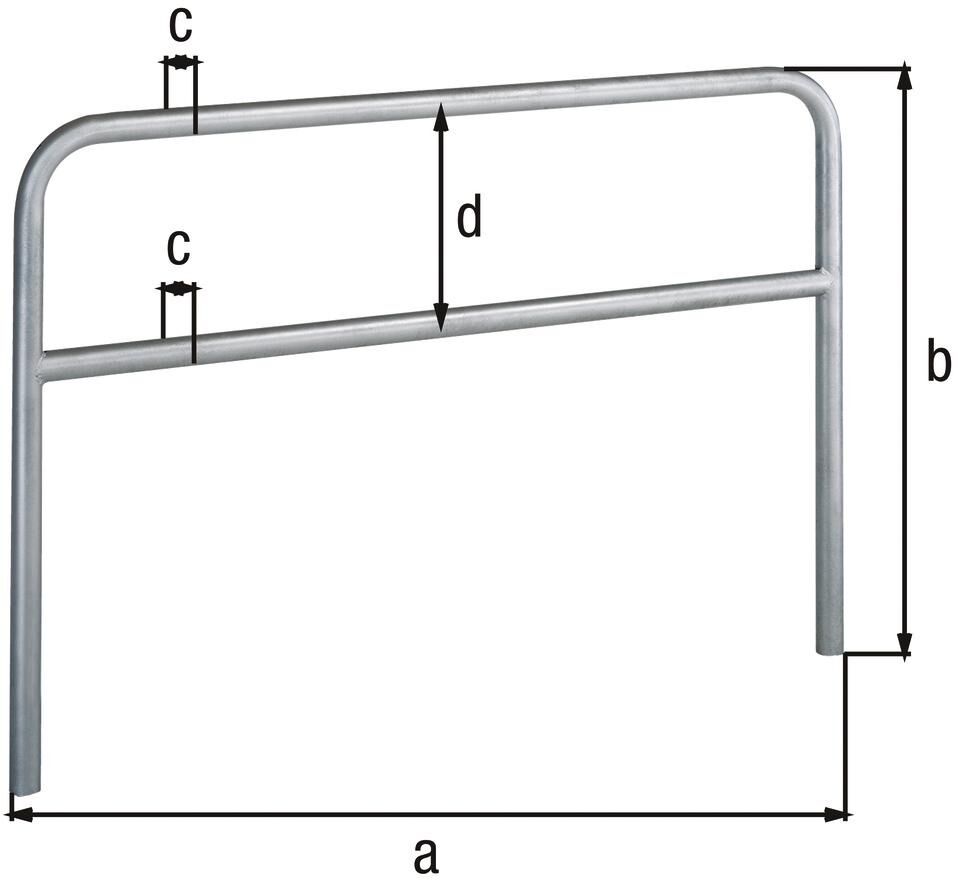 Alberts Schutzbügel mit Querrohr feuerverzinkt 60/1500x1000 Produktbild Alberts Schutzbügel mit Querrohr feuerverzinkt 60/1500x1000