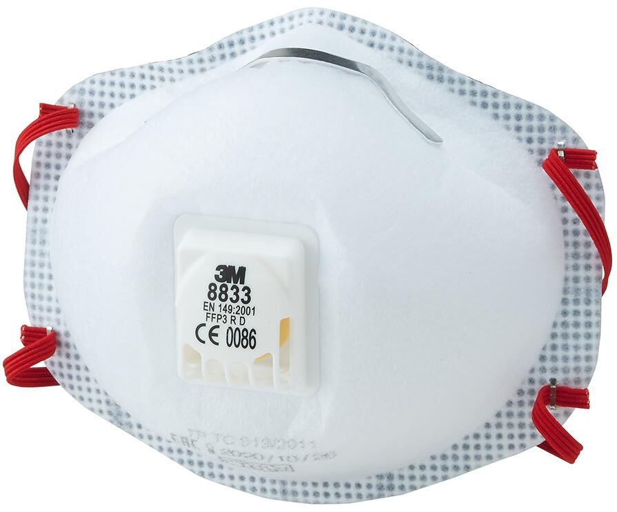 3M Atemschutzmaske 8833 FFP3 R D Produktbild 3M Atemschutzmaske 8833 FFP3 R D