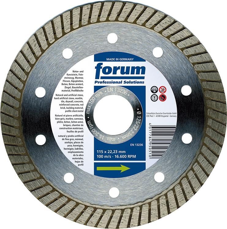 Forum Diamant Trennscheibe SlimTurbo 115x1,2 mm Produktbild Forum Diamant Trennscheibe SlimTurbo 115x1,2 mm