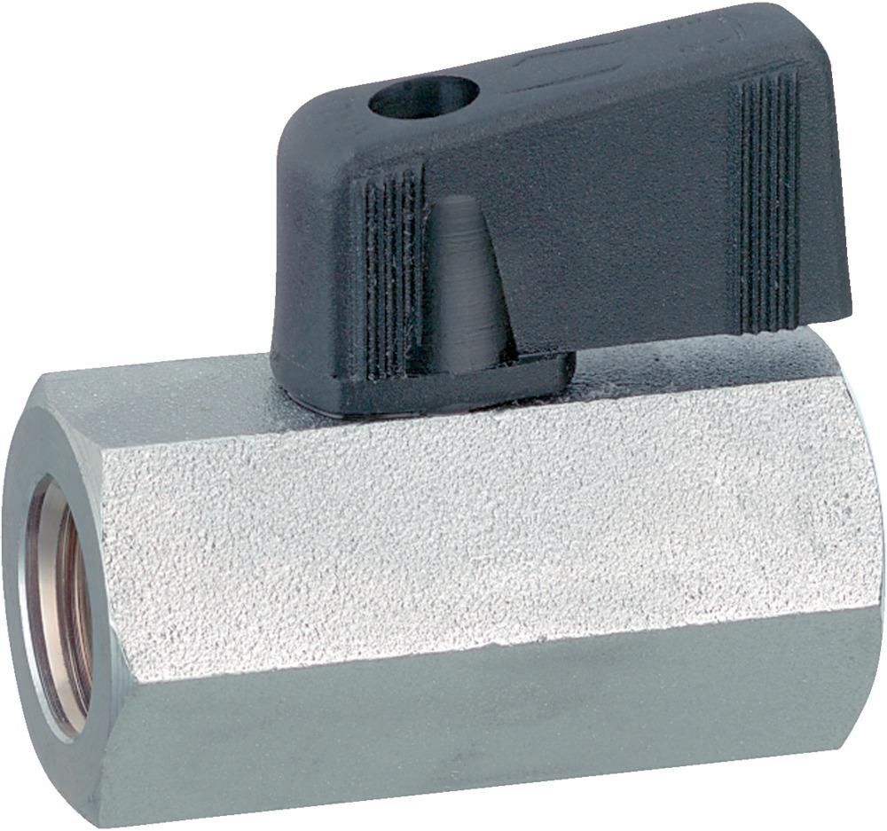 Bee Kugelhahn Mini BR 93500 Flügelgriff Innengewinde 1/4 Zoll Länge 41,5 mm Messing Produktbild Bee Kugelhahn Mini BR 93500 Flügelgriff Innengewinde 1/4 Zoll Länge 41,5 mm Messing