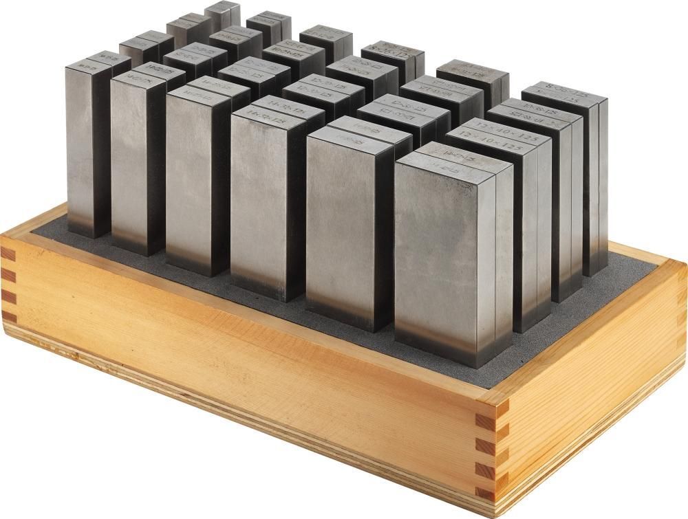 AMF Parallelunterlage Set P Länge 100 mm im Holzständer Produktbild AMF Parallelunterlage Set P Länge 100 mm im Holzständer