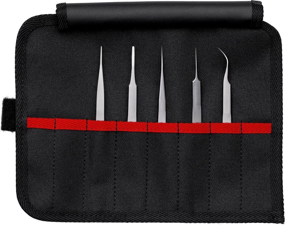 Knipex Präzisionspinzetten Set 5 teilig Produktbild Knipex Präzisionspinzetten Set 5 teilig