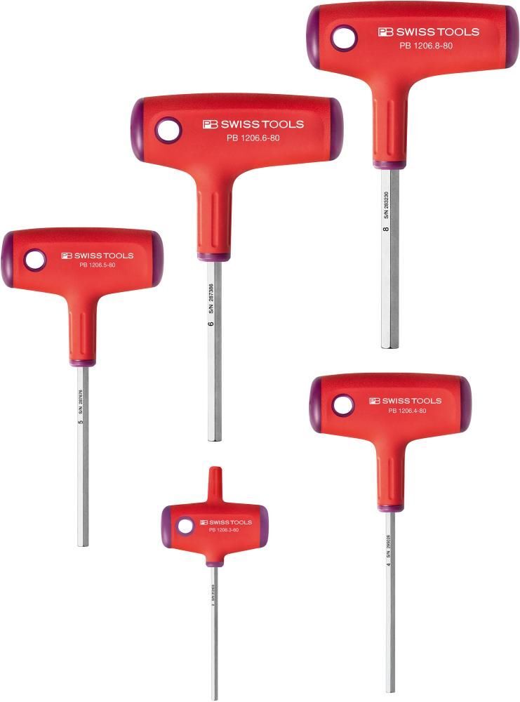 PB Swiss Tools Quergriff Schraubendreher Satz 6 teilig 6-kant 3-8 Produktbild PB Swiss Tools Quergriff Schraubendreher Satz 6 teilig 6-kant 3-8