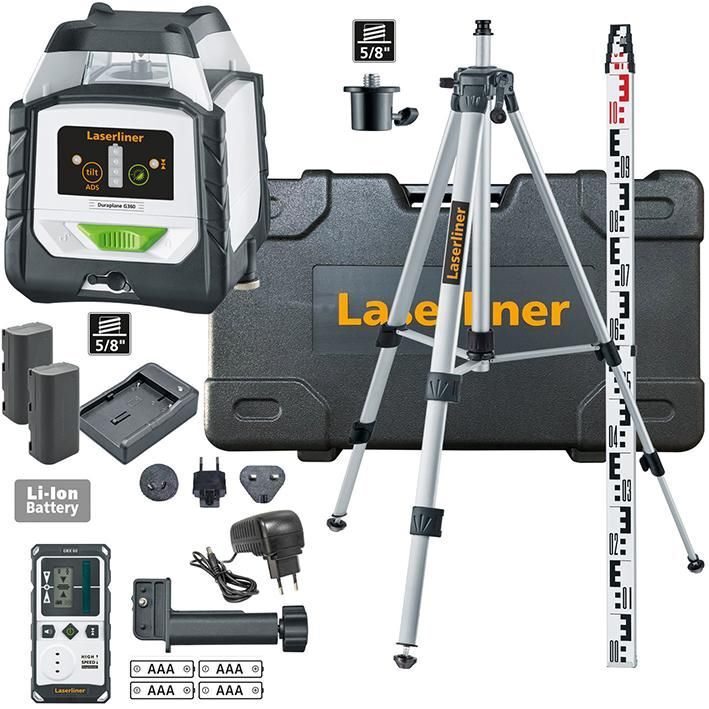 Laserliner Rotationslaser Set Duraplane G360 Set 175 cm Produktbild Laserliner Rotationslaser Set Duraplane G360 Set 175 cm