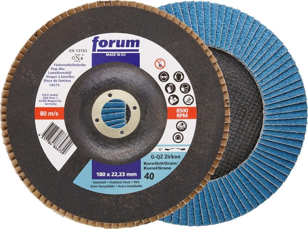Forum Schleifmopteller 6 Grad 180mm Korn 80 gewölbt Produktbild Forum Schleifmopteller 6 Grad 180mm Korn 80 gewölbt