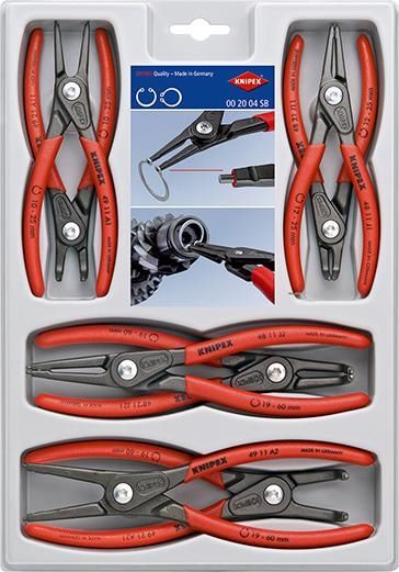 Knipex Sicherungsringzangen-Set 8 teilig SB Produktbild Knipex Sicherungsringzangen-Set 8 teilig SB
